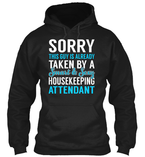 Housekeeping Attendant Black T-Shirt Front