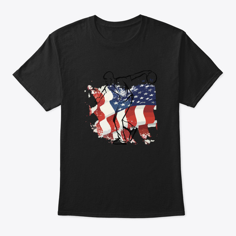 American Bowler For Bowling Gifts Black T-Shirt Front