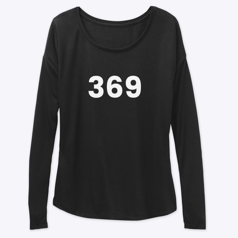 Long Sleeve Tee: 369 Black T-Shirt Front