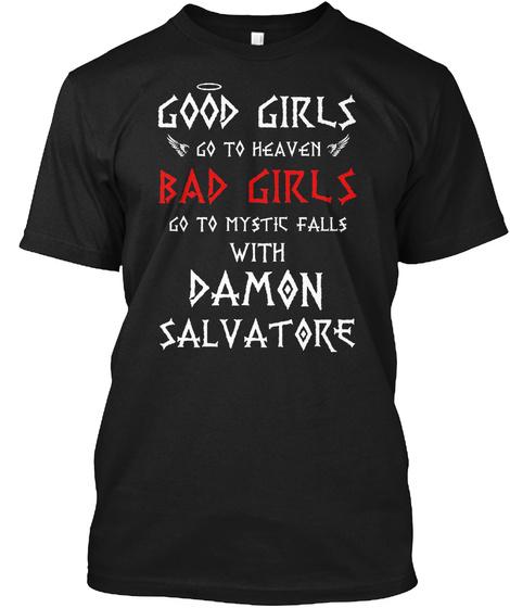 Damon Salvatore Black T-Shirt Front