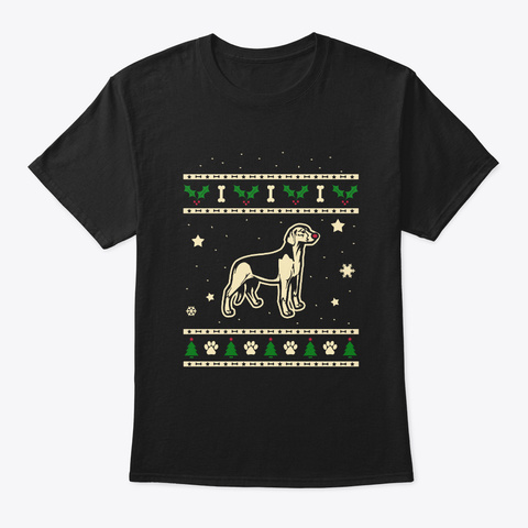 Christmas Serbian Tricolour Hound Gift Black T-Shirt Front
