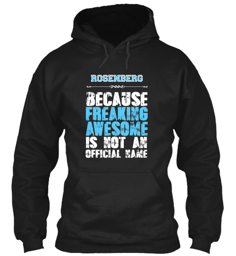 Rosenberg Is Awesome T Shirt Black T-Shirt Front