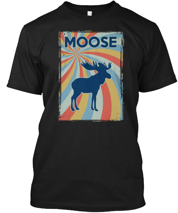 Moose T Shirt Retro Vintage Style Moose Unisex Tshirt