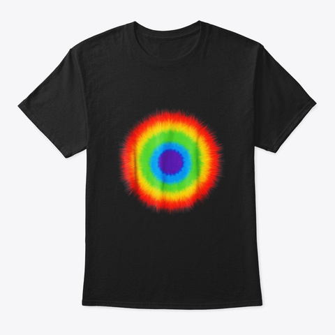 Rainbow Sun Halo Gay Lgbt Pride Tshirt Black T-Shirt Front