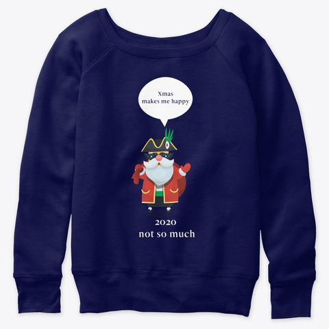 Xmas Makes Me Happy For People Who Like  Navy  T-Shirt Front