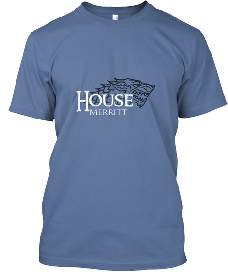 Merritt Family House   Wolf Denim Blue T-Shirt Front