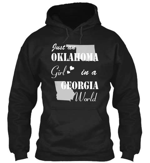 Oklahoma Girl In Georgia Black T-Shirt Front