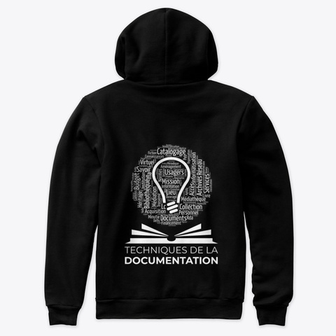 Techniques De La Documentation Black T-Shirt Back