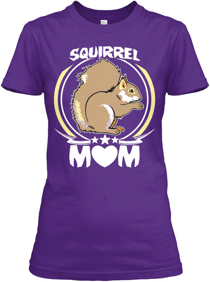 Squirrel Mom Purple T-Shirt Front