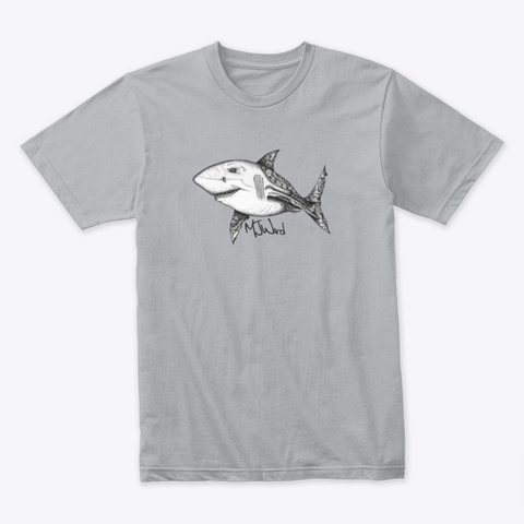 Tribal Shark T Shirt Heather Grey T-Shirt Front