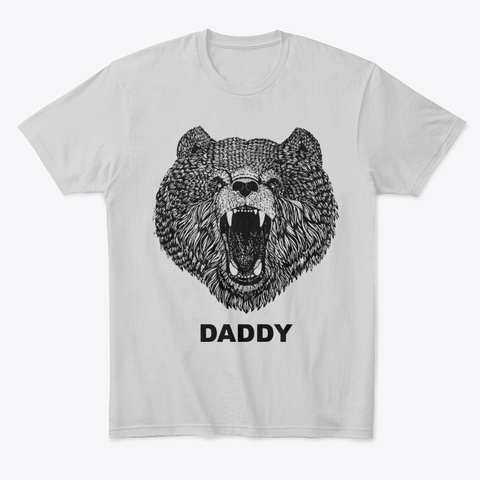 Fathers Day Shirt Daddy Bear Funny Shirt Light Heather Grey  áo T-Shirt Front