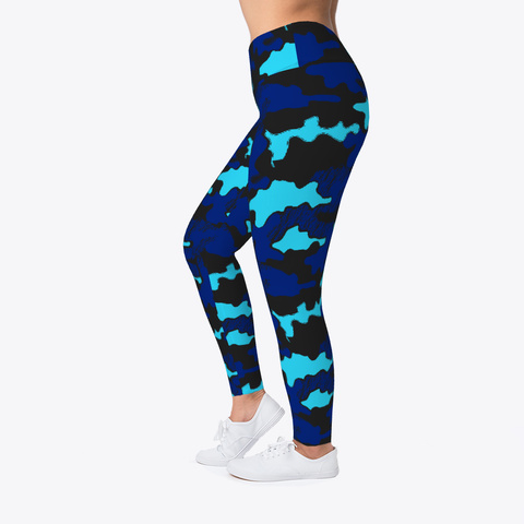 blue camo workout leggings