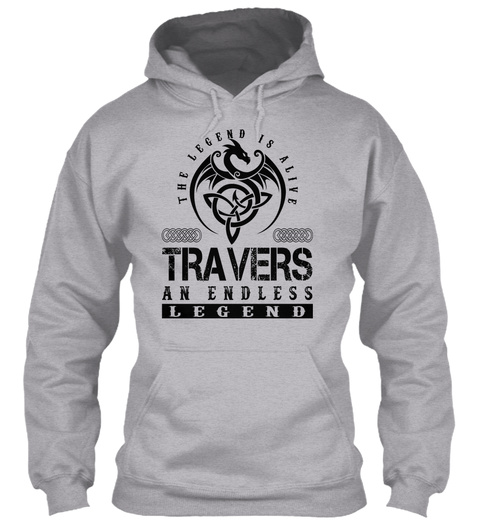 Travers   Legends Alive Sport Grey T-Shirt Front