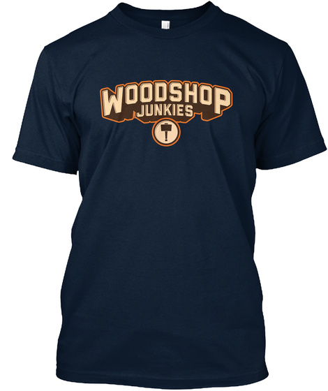 Woodshop Junkies New Navy T-Shirt Front
