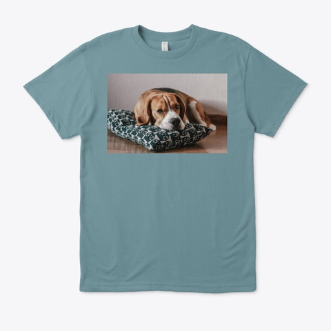 Brown White Dog  Heather Pacific T-Shirt Front