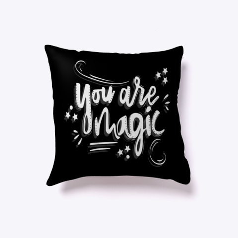 Indoor Pillow: Magic Black T-Shirt Front