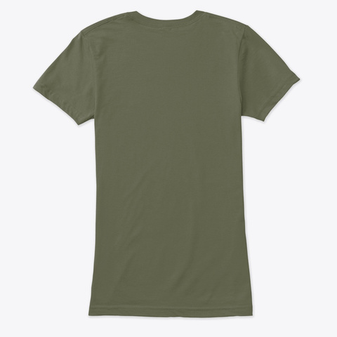White Rose Wolf Military Green T-Shirt Back