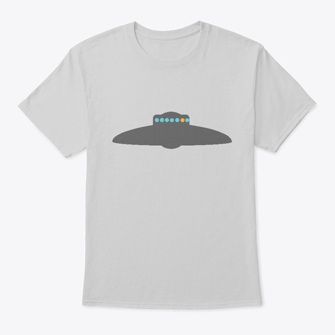 Flying Saucer Ufo Light Steel T-Shirt Front