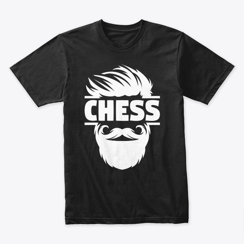 Bearded Checkmate Chess Shirt Black T-Shirt Front