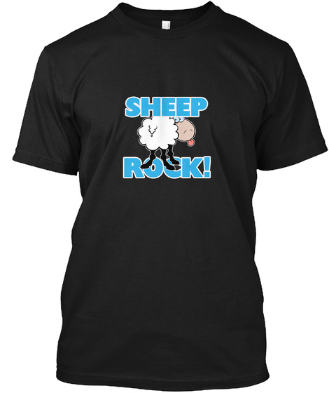 Sheep Rock! Black T-Shirt Front