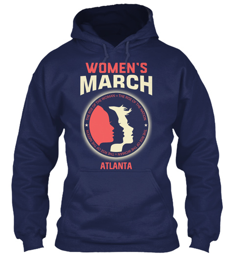 Women's March Atlanta Navy T-Shirt Front
