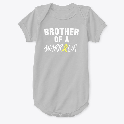Brother Of A Warrior, Childhood Cancer Heather  T-Shirt Front