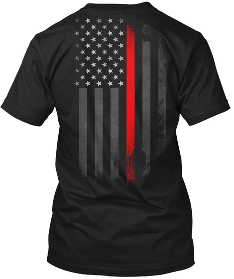 Trump 2020 Thin Red Line Black T-Shirt Back