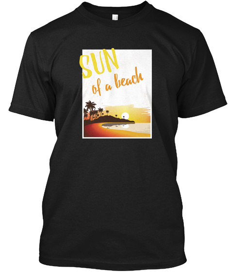 Beach T Shirt Black T-Shirt Front