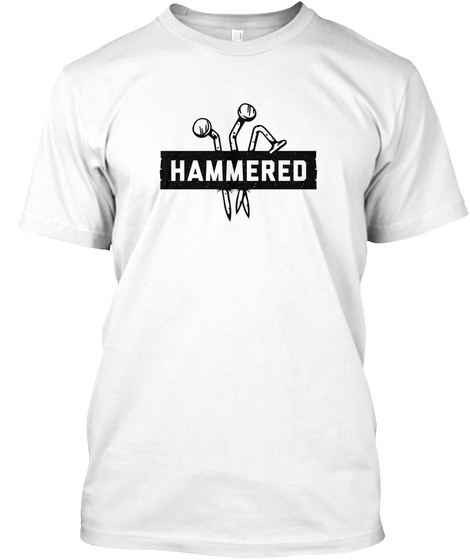 Hammered White T-Shirt Front