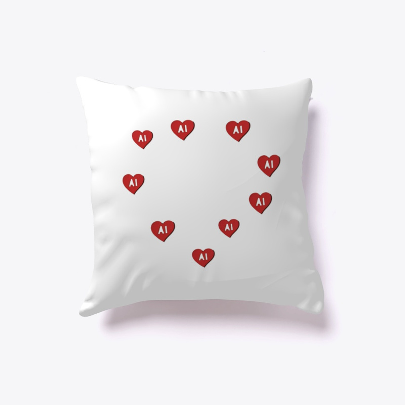 AI heart Indoor Pillow