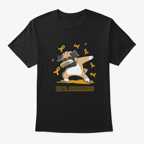 Dabbing Pug Cute Funny Dog Dab Love Hope Black T-Shirt Front