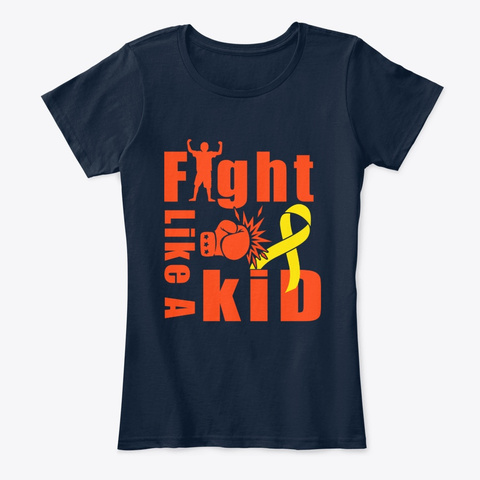 Childhood Cancer Awareness Like A Kid New Navy T-Shirt Front