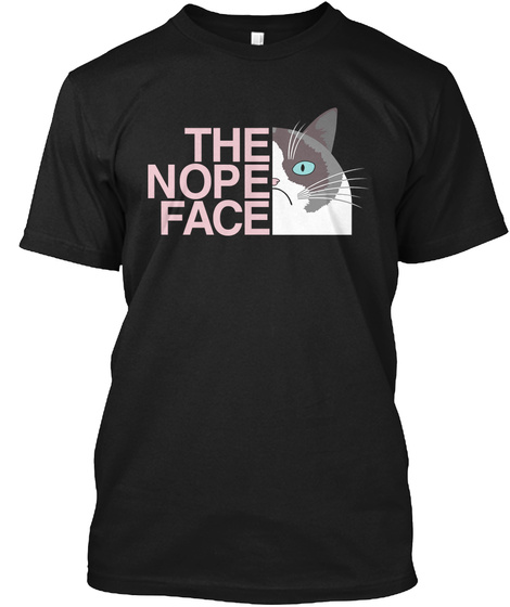 The Nope Face Black T-Shirt Front