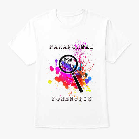 Paranormal Forensics Logo White T-Shirt Front