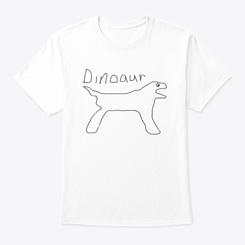 Original Dinoaur! White Camiseta Front
