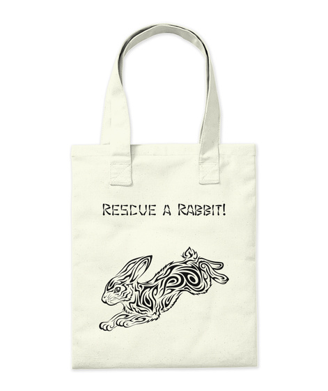 Rescue A Rabbit! Natural T-Shirt Back