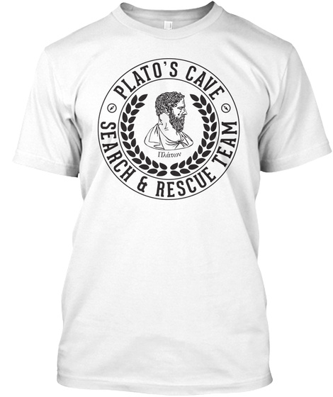 Plato's Cave Search & Rescue Team White T-Shirt Front