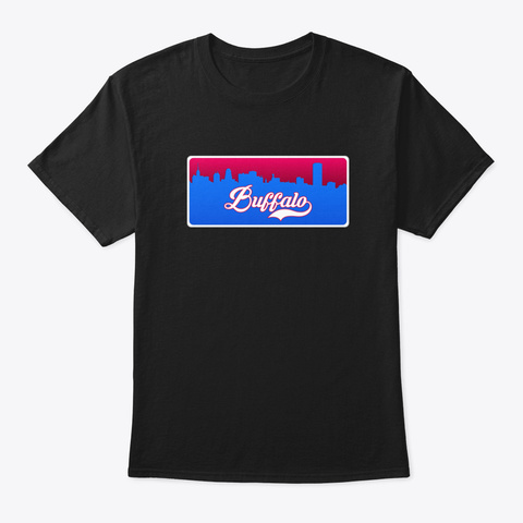 Buffalo Football Classic Skyline Black T-Shirt Front