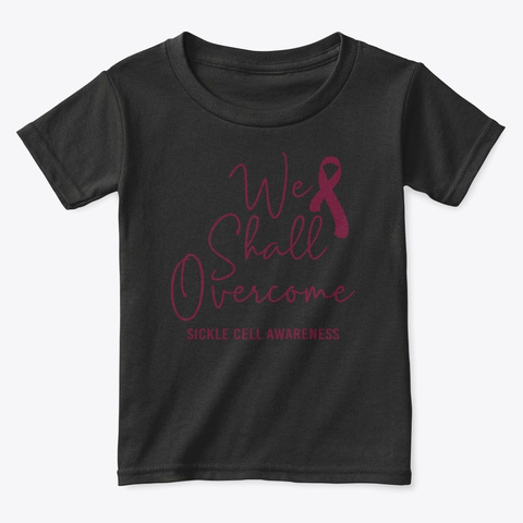 Overcome Sickle Cell Awareness T Shirt Black T-Shirt Front