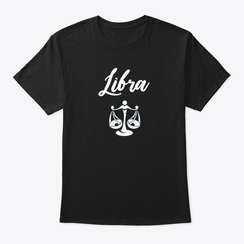 October 20   Libra Black T-Shirt Front