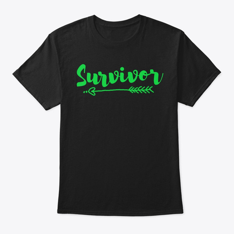 Survivor Gastroparesis Awareness Hope Lo Black T-Shirt Front