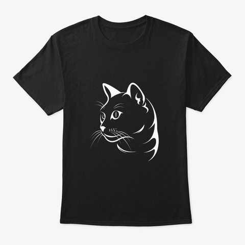 Cat T Shirt | Gifts For Cat Lovers Black T-Shirt Front