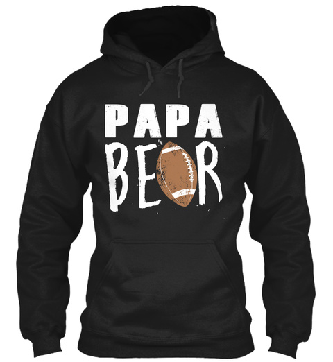 Papa Bear Black T-Shirt Front