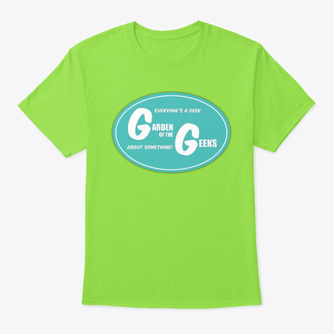 Garden Of The Geeks Logo Lime T-Shirt Front