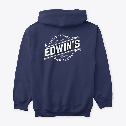 Edwin's Og Hoodie Navy T-Shirt Back