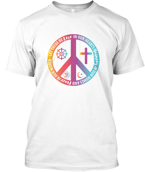 Peace Zeichen White T-Shirt Front