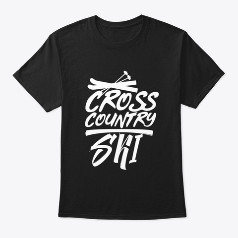 Athlete Xc Skier Skiing Cross Country Sk Black T-Shirt Front