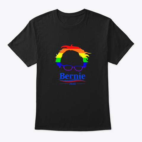 Lgbt Feel The Bern Bernie Sanders 2020 Black T-Shirt Front