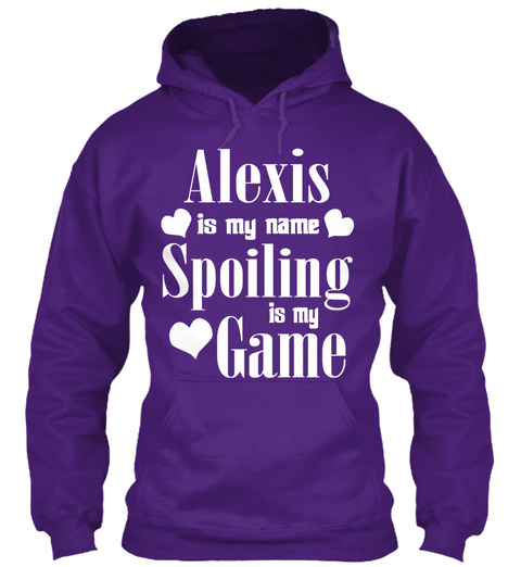 Alexis Is My Name Purple T-Shirt Front