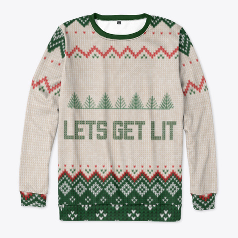 Lit Ugly Christmas Sweater  Standard Camiseta Front